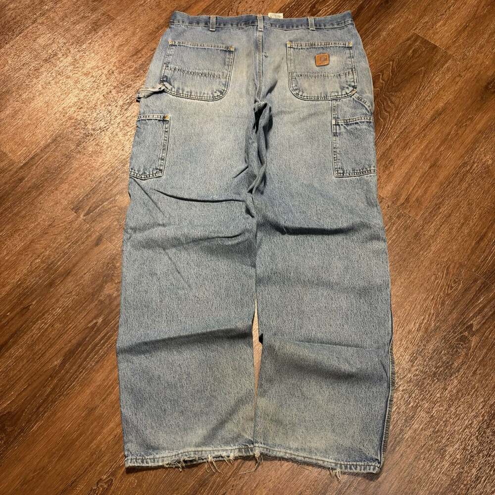 Carhartt Vintage Thrashed Faded Carpenter Jeans 38x32 Loose Original Baggy Fit